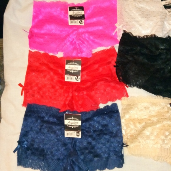 Sold***Angelina 6Pk Lace Boy Short Panties Bundle - Picture 3 of 6